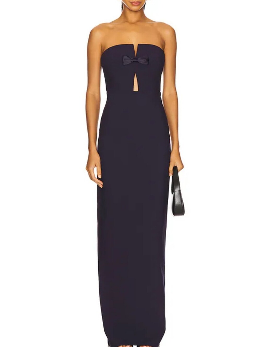 Likely stunning Strapless Midnight Blue Bow-Front Gown size P new without tag